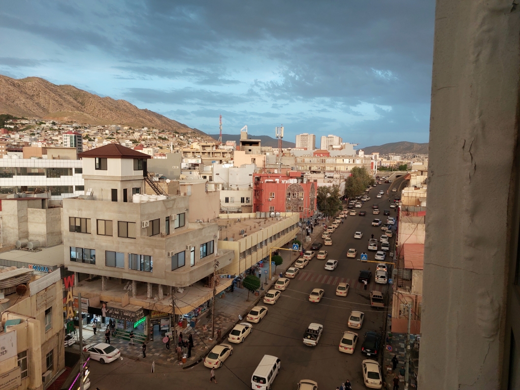 Hotel accommodation overlooking the city of Duhok in the Kurdistan Region of Iraq